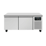 Kühltisch mit Räder| Niedriges Modell | 2 Schubladen (1/1 GN) | 1210 x 700 x 600 (h) mm - Gastro-Bedarf24 GmbH