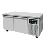 Kühltisch mit Räder| Niedriges Modell | 2 Schubladen (1/1 GN) | 1210 x 700 x 600 (h) mm - Gastro-Bedarf24 GmbH