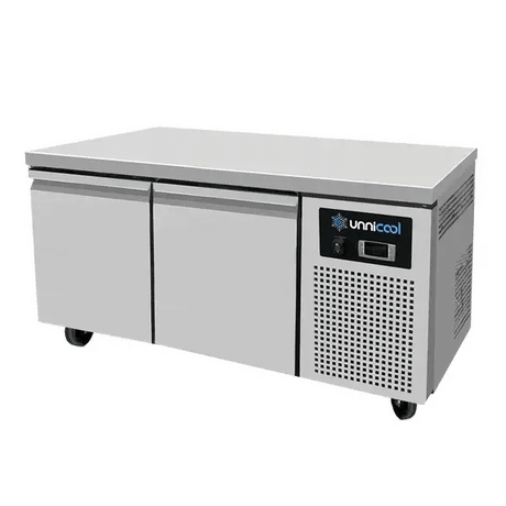 Kühltisch mit Räder| Niedriges Modell | 2 Schubladen (1/1 GN) | 1210 x 700 x 600 (h) mm - Gastro-Bedarf24 GmbH