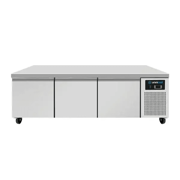 Kühltisch mit Räder | Niedriges Modell | 3 Schubladen (1/1 GN) | 1610 x 700 x 600 (h) mm - Gastro-Bedarf24 GmbH