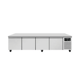 Kühltisch mit Räder | Niedriges Modell | 4 Schubladen (1/1 GN) | 2040 x 700 x 600 (h) mm - Gastro-Bedarf24 GmbH