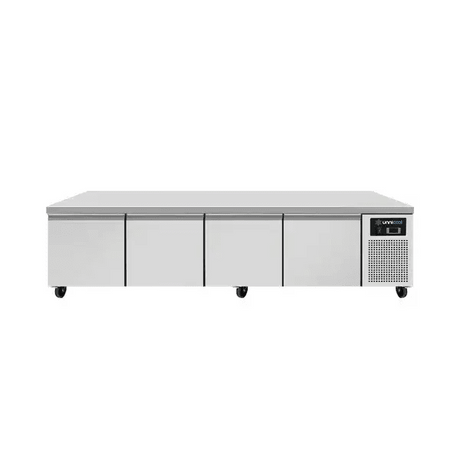 Kühltisch mit Räder | Niedriges Modell | 4 Schubladen (1/1 GN) | 2040 x 700 x 600 (h) mm - Gastro-Bedarf24 GmbH