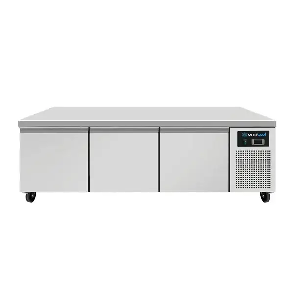 Refrigerated table with wheels | low model | 3 drawers (1/1 GN) | 1610 x 700 x 600 (h) mm