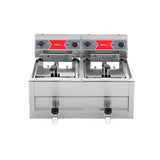 Elektro Fritteuse 2x10 Liter - 700x650x410/550 mm - 2x9 kW