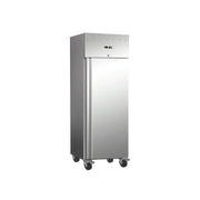 Premium Edelstahl Kühlschrank - 1-türig / 685 Liter mit Räder - Gastro-Bedarf24 GmbH