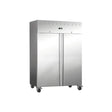 Premium Edelstahl Tiefkühlschrank - 2-türig / 1173 Liter - Gastro-Bedarf24 GmbH
