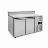 Saladette mit Räder | 2 Türen (1/1 GN) | Oben 6× 1/3 GN | +2°C bis +8°C | Zwangskühlung | Klappdeckel - Gastro-Bedarf24 GmbH