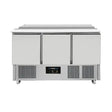 Saladette mit Räder – Compact Line, 3 Türen | GN-kompatibel - 1370 x 700 x 870 mm - Gastro-Bedarf24 GmbH