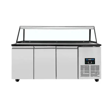 Saladette-Werkbank – 5x GN 1/1 Kapazität – 188x82x85.5cm - Gastro-Bedarf24 GmbH