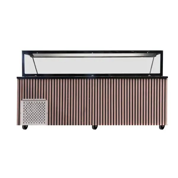 Saladette-Werkbank – 6x GN 1/1 Kapazität – 223x82x85,5cm - Gastro-Bedarf24 GmbH