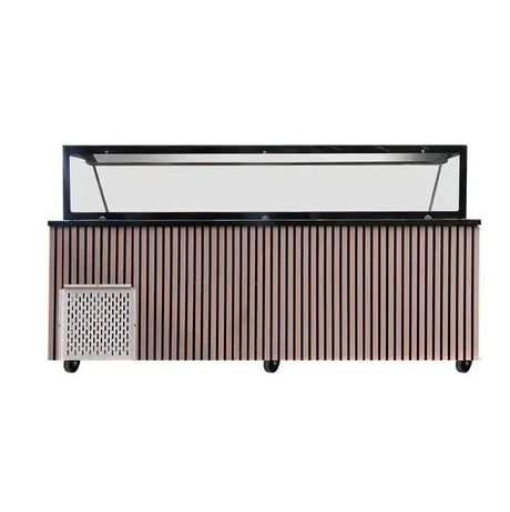 Saladette-Werkbank – 6x GN 1/1 Kapazität – 223x82x85,5cm - Gastro-Bedarf24 GmbH