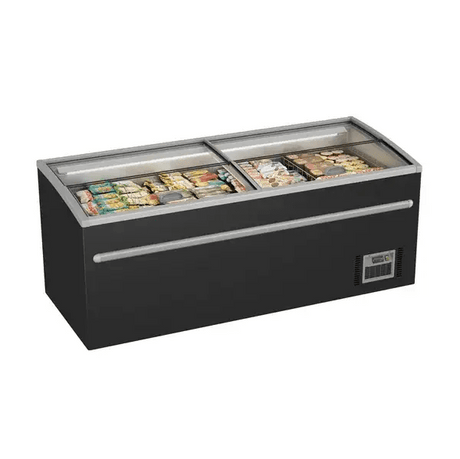 Supermarkt-Gefriertruhe | 850L | Schwarz - Gastro-Bedarf24 GmbH
