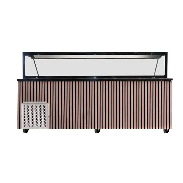 Saladette workbench – 6x GN 1/1 capacity – 223x82x85.5cm