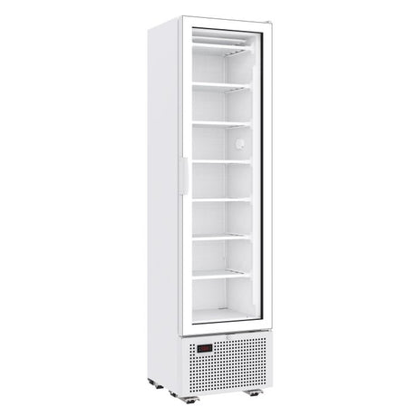 Tiefkühlschrank 1 Glastür - 221 Liter - 494x521x1915 mm - Gastro-Bedarf24 GmbH
