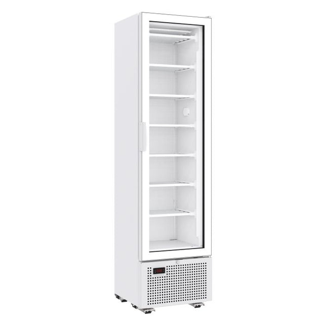 Tiefkühlschrank 1 Glastür - 221 Liter - 494x521x1915 mm - Gastro-Bedarf24 GmbH