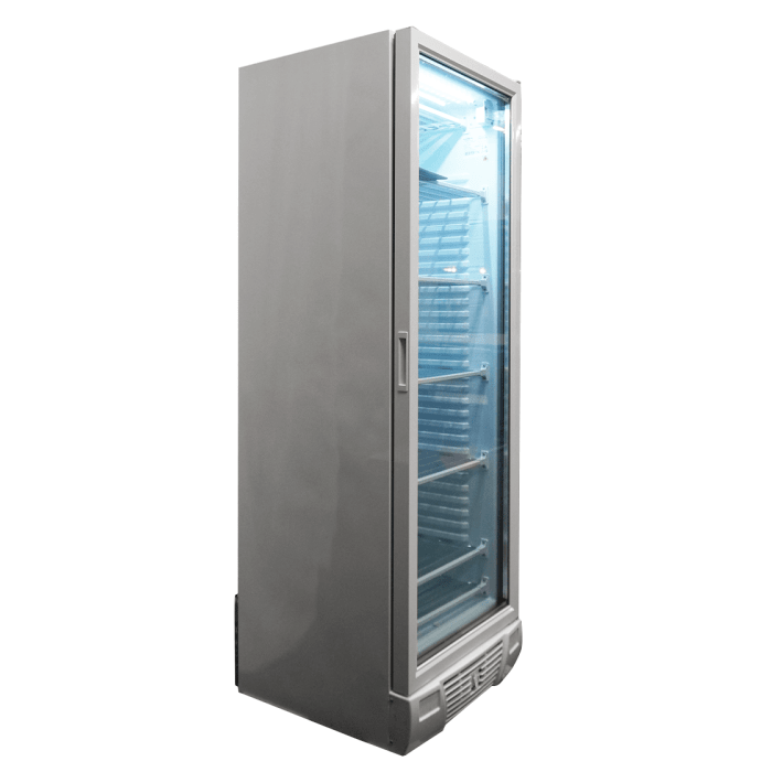 Tiefkühlschrank 1 Glastür - 382 Liter - 640x670x1875 mm - Gastro-Bedarf24 GmbH