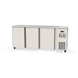 TOPLINE Barkühltisch Edelstahl / 3 Türen, 2025 x 530 mm - Gastro-Bedarf24 GmbH