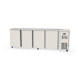 TOPLINE Barkühltisch Edelstahl / 4 Türen, 2565 x 530 mm - Gastro-Bedarf24 GmbH