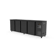 TOPLINE Barkühltisch schwarz / 4 Türen, 2565 x 530 mm - Gastro-Bedarf24 GmbH