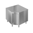 TOPLINE Eckarbeitsschrank / Flügeltür , 1000 x 1000 mm - Gastro-Bedarf24 GmbH