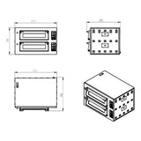 TOPLINE Elektro Pizzaofen 4+4 x 34 cm, digitales Thermostat, 1100 x 835 mm - Gastro-Bedarf24 GmbH