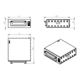 TOPLINE Elektro Pizzaofen 6 x 34 cm (tiefe Version), digitales Thermostat, 1100 x 1185 mm - Gastro-Bedarf24 GmbH