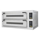 TOPLINE Elektro Pizzaofen 6+6 x 34 cm (tiefe Version), digitales Thermostat, 1100 x 1185 mm