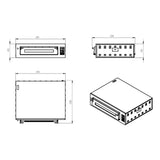 TOPLINE Elektro Pizzaofen 9 x 34 cm, digitales Thermostat, 1450 x 1185 mm