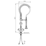 TOPLINE Geschirrwaschbrause mit 2 Mischventilen - Einloch / Niedrigbauweise - Gastro-Bedarf24 GmbH
