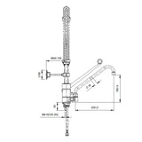 TOPLINE Geschirrwaschbrause mit Einhebelmischer - Einloch / Niedrigbauweise - Gastro-Bedarf24 GmbH