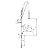 TOPLINE Geschirrwaschbrause mit Schwenkauslauf / 2 Mischventilen & Zug-Automatik - Einloch - Gastro-Bedarf24 GmbH