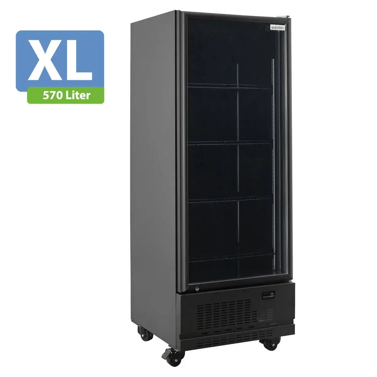 TOPLINE Getränkekühlschrank 1 Tür / 570 Liter XL, "schwarz", 750 x 742 mm - Gastro-Bedarf24 GmbH