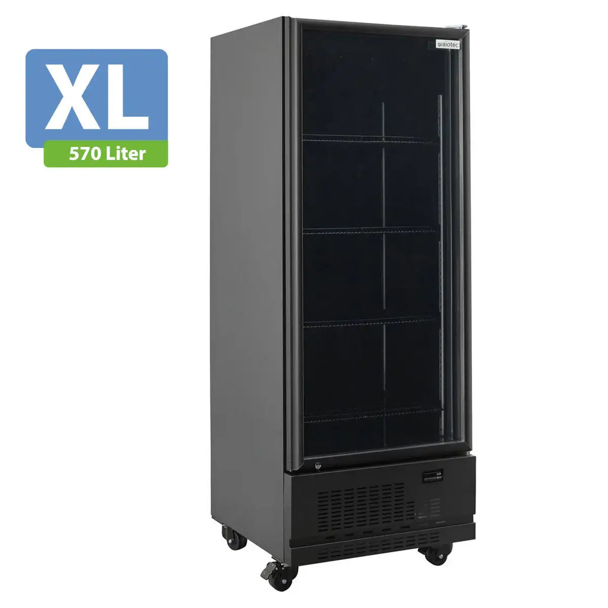 TOPLINE Getränkekühlschrank 1 Tür / 570 Liter XL, "schwarz", 750 x 742 mm