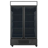 TOPLINE Getränkekühlschrank 1040 Liter mit Leuchtaufsatz "schwarz" - Gastro-Bedarf24 GmbH