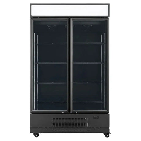 TOPLINE Getränkekühlschrank 1040 Liter mit Leuchtaufsatz "schwarz" - Gastro-Bedarf24 GmbH