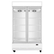 TOPLINE Getränkekühlschrank 1040 Liter mit Leuchtaufsatz "weiß" - Gastro-Bedarf24 GmbH