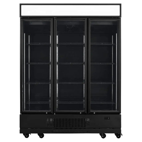 TOPLINE Getränkekühlschrank 1360 Liter mit Leuchtaufsatz "schwarz" - Gastro-Bedarf24 GmbH