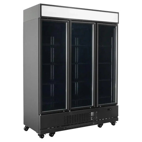TOPLINE Getränkekühlschrank 1360 Liter mit Leuchtaufsatz "schwarz" - Gastro-Bedarf24 GmbH