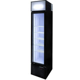TOPLINE Getränkekühlschrank 155 Liter mit Leuchtaufsatz "schwarz" - Gastro-Bedarf24 GmbH