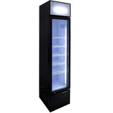 TOPLINE Getränkekühlschrank 155 Liter mit Leuchtaufsatz "schwarz" - Gastro-Bedarf24 GmbH