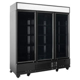 TOPLINE Getränkekühlschrank 1610 Liter mit Leuchtaufsatz "schwarz" - Gastro-Bedarf24 GmbH