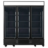 TOPLINE Getränkekühlschrank 1610 Liter mit Leuchtaufsatz "schwarz" - Gastro-Bedarf24 GmbH