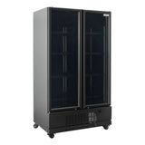 TOPLINE Getränkekühlschrank 2 Türen / 1150 Liter "schwarz", 1280 x 742 mm