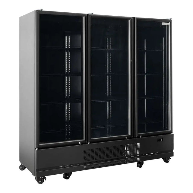 TOPLINE Getränkekühlschrank 3 Türen / 1360 Liter "schwarz", 1640 x 742 mm - Gastro-Bedarf24 GmbH