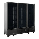 TOPLINE Getränkekühlschrank 3 Türen / 1360 Liter "schwarz", 1640 x 742 mm