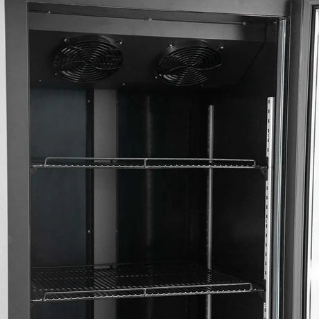 TOPLINE Getränkekühlschrank 570 Liter mit Leuchtaufsatz "schwarz" - Gastro-Bedarf24 GmbH