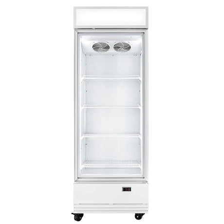 TOPLINE Getränkekühlschrank 570 Liter mit Leuchtaufsatz "weiß" - Gastro-Bedarf24 GmbH