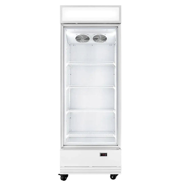TOPLINE Getränkekühlschrank 570 Liter mit Leuchtaufsatz "weiß" - Gastro-Bedarf24 GmbH