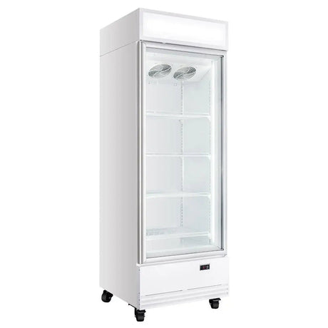 TOPLINE Getränkekühlschrank 570 Liter mit Leuchtaufsatz "weiß" - Gastro-Bedarf24 GmbH