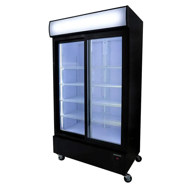 TOPLINE Getränkekühlschrank 864 Liter mit Leuchtaufsatz "schwarz" - Gastro-Bedarf24 GmbH